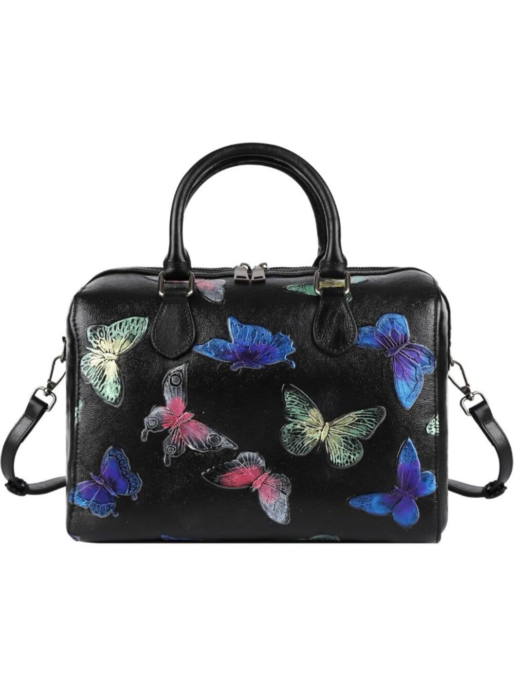 Genuine Leather Boston bags for Women Top Handle Shoulder bags Ladies Purses
